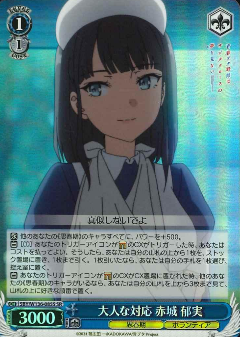 Akagi Ikumi SR SBY/W136-085S - Bunny girl senpai -Rascal Does Not Dream of Santa Claus-