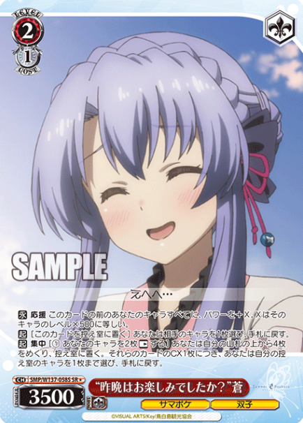 Ao SRโ SMP/W137-058S - Summer Pockets TV anime