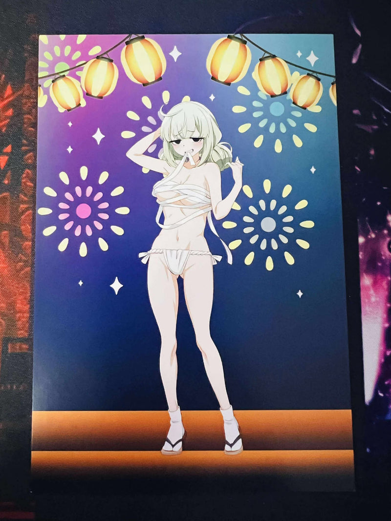 Gushing over Magical Girls Leopard Post card