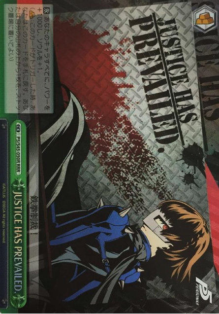 JUSTICE HAS PREVAILED. RRR P5/S45-050R - Persona 5