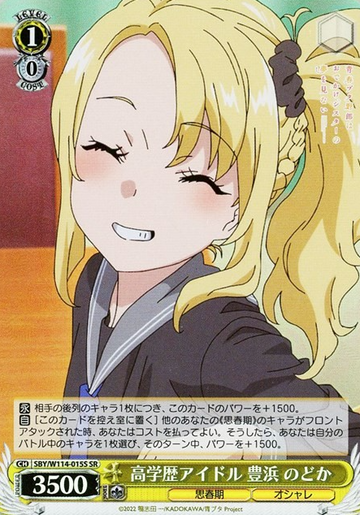 Tohara Nodoka SR SBY/W114-015S - Bunny girl senpai series