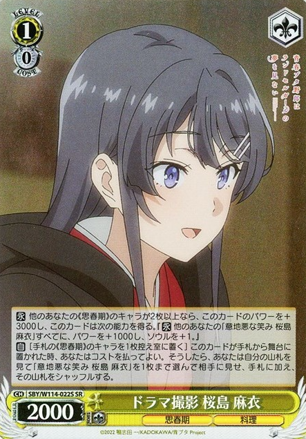 Sakurajima Mai SR SBY/W114-022S - Bunny girl senpai series