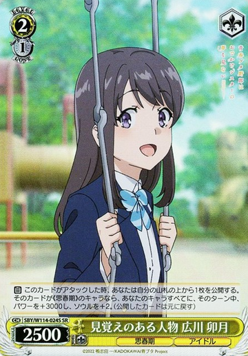 Hirokawa Uzuki SR SBY/W114-024S - Bunny girl senpai series