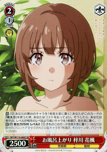 Azusagawa Kaede SR SBY/W114-060S - Bunny girl senpai series