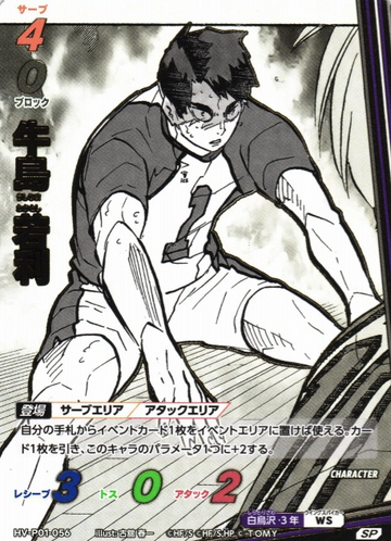 Ushijima Wakatoshi SP HV-P01-056 - VOBACA Haikyu!! HV-P03 Youth & Select Team Training Camp