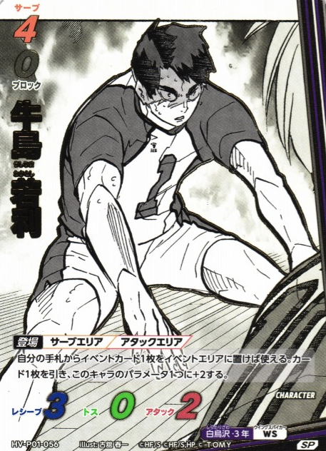 Ushijima Wakatoshi SP HV-P01-056 - VOBACA Haikyu!! HV-P03 Youth & Select Team Training Camp
