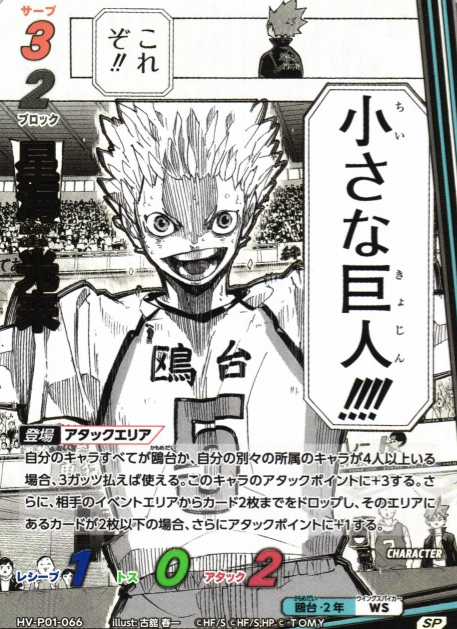 Hoshiumi Korai SP HV-P01-066 - VOBACA Haikyu!! HV-P03 Youth & Select Team Training Camp
